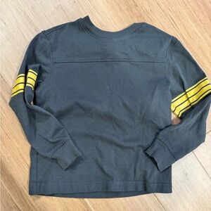 4T Charcoal Shirt With Yellow Stripes